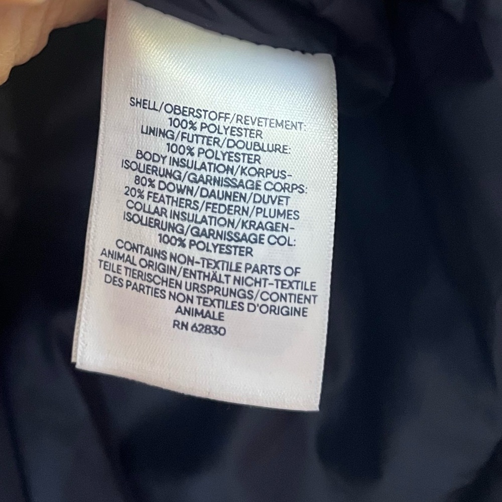 Lands' End Dark Blue Down Puffer Vest NWOT smoke & pet free home Unisex - Picture 5 of 8